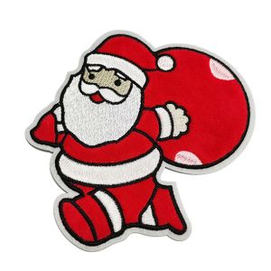 Partial Custom Embroidered Patches Iron On Fabric Badges Patches For Christmas