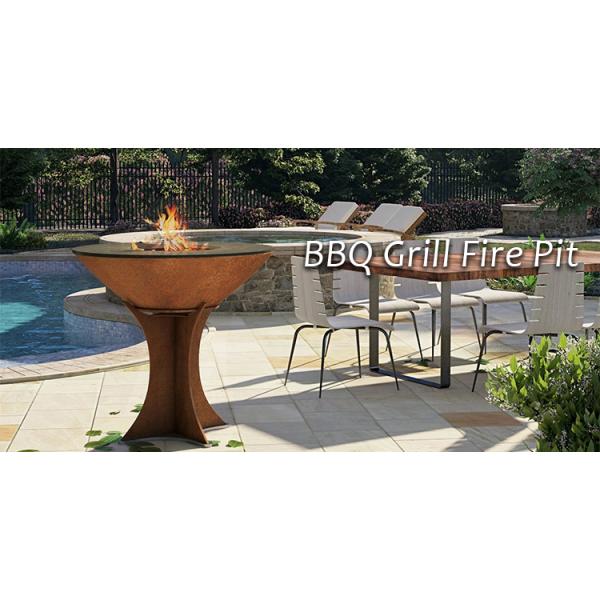 900mm Height Outdoor Cooking Grills Metal Barbecue Garden Corten Steel Heavy Duty BBQ