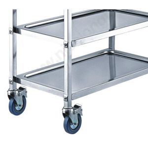 Removable Three Layer Dining Stainless steel Serving Cart / Trolley