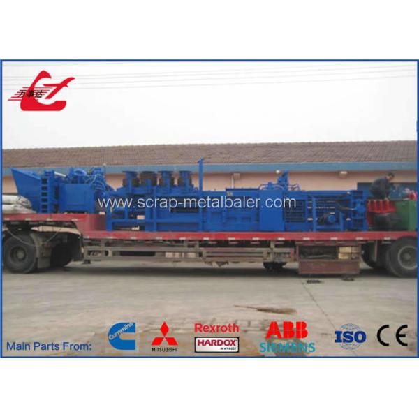 Pet Bottle Compactor Plastic Bottle Press Machine , Pet Bottle Scrap Machine Diesel Engine Drive