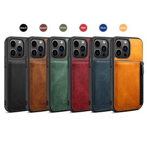 Genuine Leather Phone Cases Luxury Iphone Wallet Case Modern