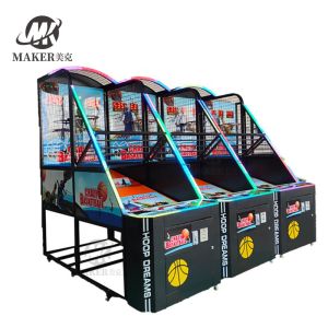 Indoor Electronic Coin Operation Skills Shooting Crazy Basketball Street