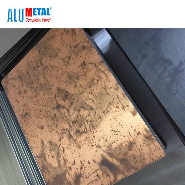 Buy 4mm Copper Metal Composite Panel Sheet Aluminium Indoor 1000mm at wholesale prices