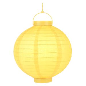 Quality Yellow LED Round Paper Battery Lantern for sale