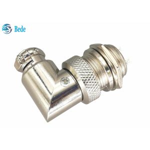 Male And Female GX16 2 Pin Aviation Connector Plug 90 Dehree Zinc Alloy Material