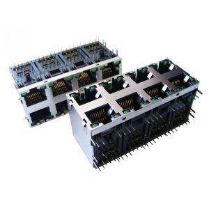 Quality RJ45 connector 2*4 +LED for sale