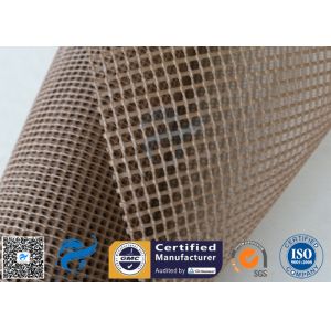 Quality Brown 4x4mm PTFE Coated Fiberglass Fabric For Conveyor Belt for sale
