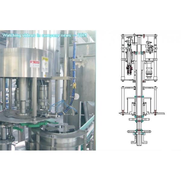 Energy Saving Pure Bottled Water Production Machines With PLC Control / Rotary Filling