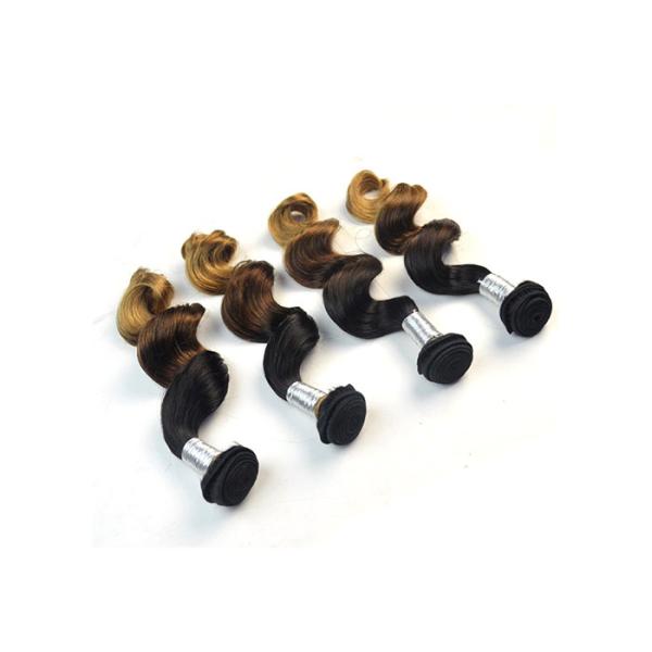 Color 1b# 4# 27# Grade 6A Virgin Hair Peruvian Human Hair Natural Wave 3 Tone 12 - 28 inch