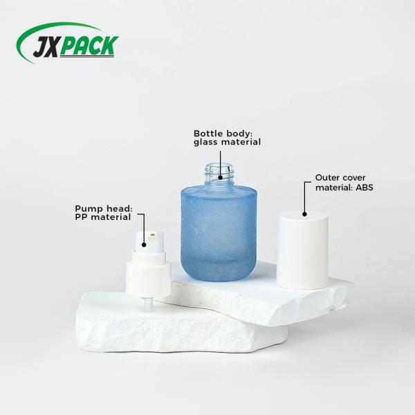 Custom Glass Cosmetic Bottle for Lotions and Creams