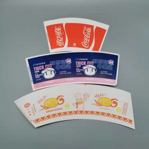 Printing PE Coated Paper Cup Fan for Hot and Cold Drinks Custom Design and