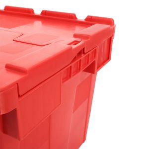 Logistics Nest Storage Attached Lid Container with PP Material and Stackable