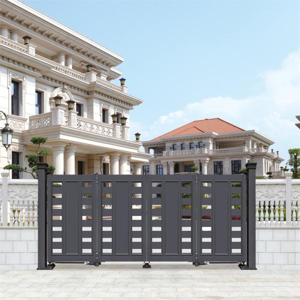 Ornament Powder Coating Sliding Swinging Open Style For Durable Aluminum Alloy