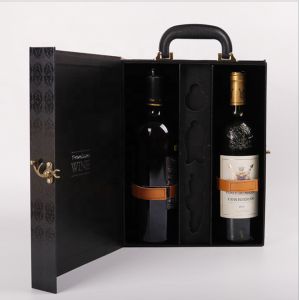 2 Bottle Custom Wine Boxes Cardboard Three - Dimensional Cut Beautiful Corner