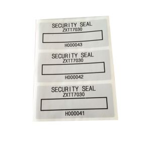Low Residue VOID Printable Security Labels With Matt / Glossy Silver