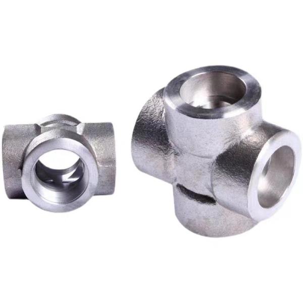 Forged 304 Stainless Steel 4 Way Cross Pipe Fitting Connector WZ 3/8" BSP Female