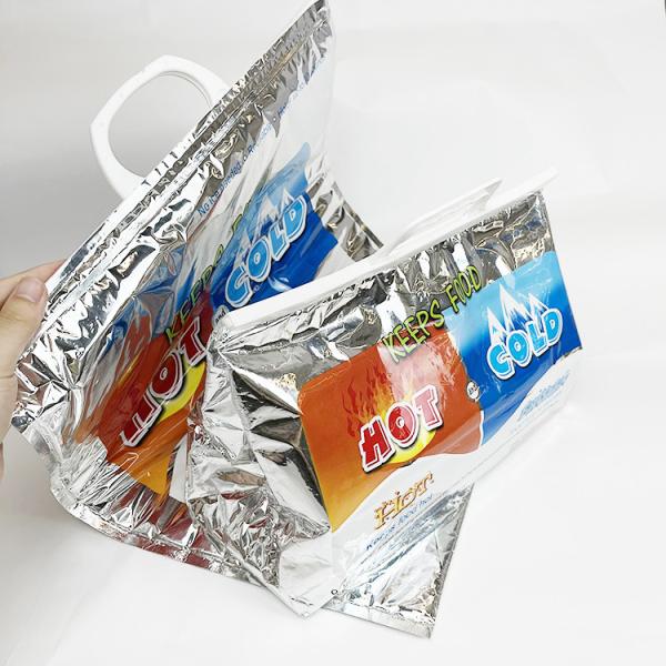 Buy Plastic Silver Custom Disposable Hot Cold Thermal Bag For Frozen Food at wholesale prices