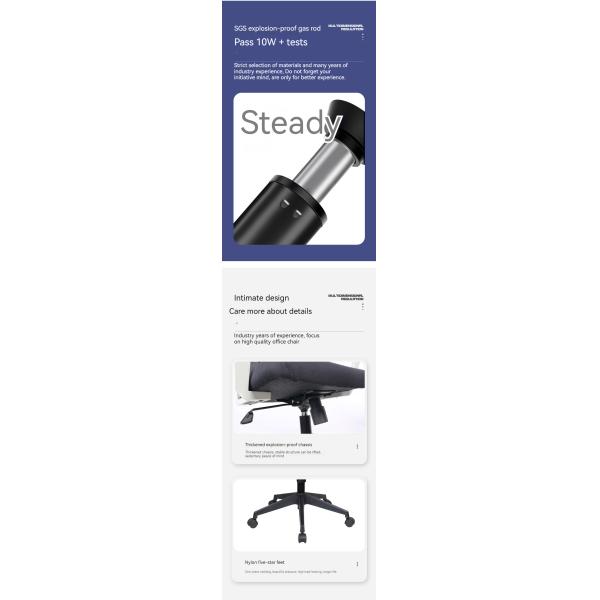 OEM ODM Comfortable Metal Foot Mesh Chair for Sedentary Computer and Conference