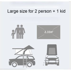 Thick Moisture Resistant Aluminum Rooftop Tent With Double Open Design