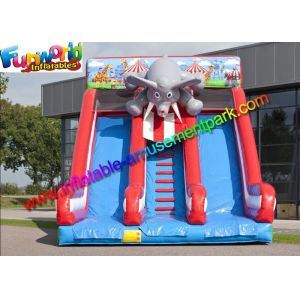 EN14960 Commerical grade inflatable slide , elephant inflatable dry slide with