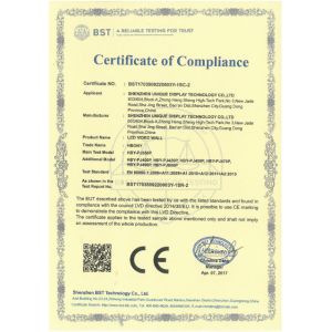 Shenzhen Unique Display Technology Co.,Ltd Certifications