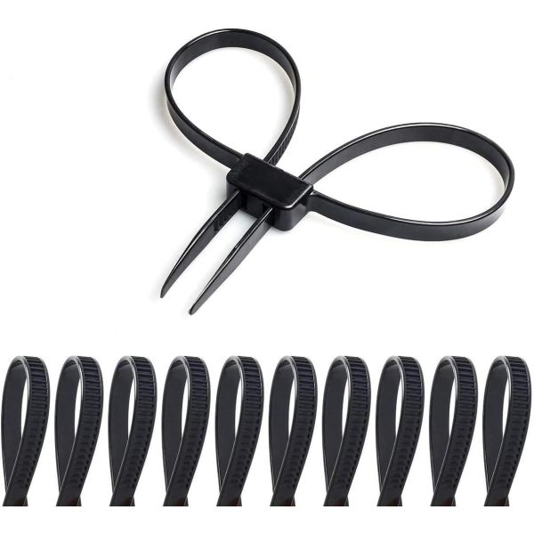 Nylon Handcuffs Pull Tight Security Double Flex Plastic 12*690 Disposable Free Shenzhen China Custom Logo Printed -40-85C