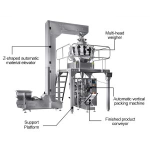 55bags/min Granule Packing Machine Nitrogen Filling 300g Plantain Chips