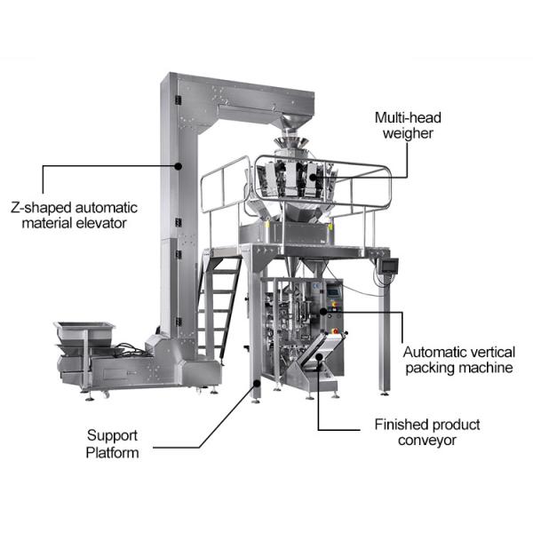 Buy 55bags/min Granule Packing Machine Nitrogen Filling 300g Plantain Chips at wholesale prices