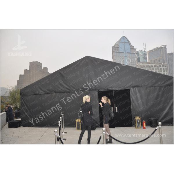 Buy Durable 300 People Black Fabric Tent Structures , PVC Party Tent Marquee at wholesale prices