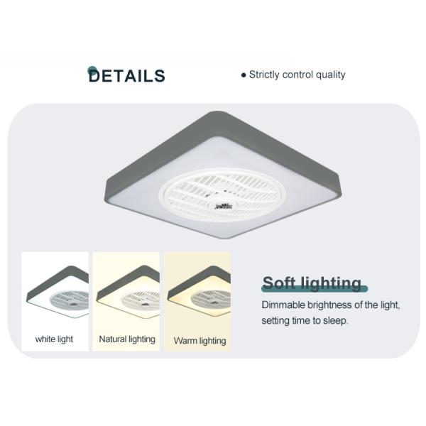 20in DC Silent Motor Bedroom Ceiling Fan With LED Light