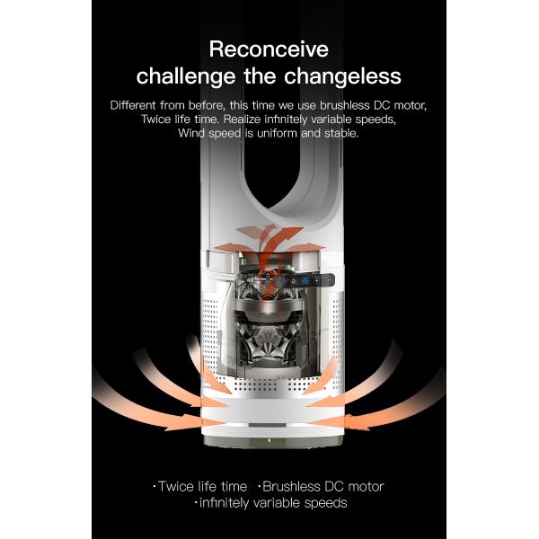 Multi 3 in1 Floor Standing Smart Air Purifier Cool Hot Bladeless Tower Fan Fan For Home