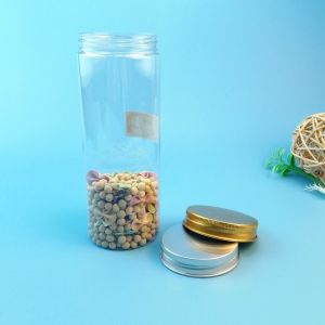 Round Square 500ml 17oz Transparent Plastic Food Jars