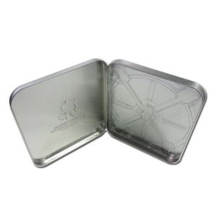 hinged lid CD tin holder