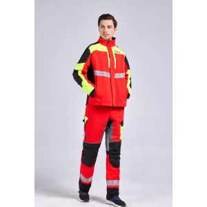 Multi Layer Nylon Fabric Chainsaw Protective Clothing Breathable , Chainsaw