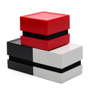 Hanhong Square Spray Paint Multicolor Jewelry Box with Light and Silk Screen