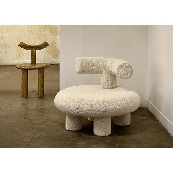 Buy Nordic Modern Fabric Dining Chairs Single Person Small Cute at wholesale prices