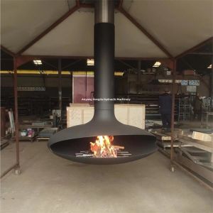 Hanging Indoor Heaters Suspended Rotating Wood Burning Fireplace