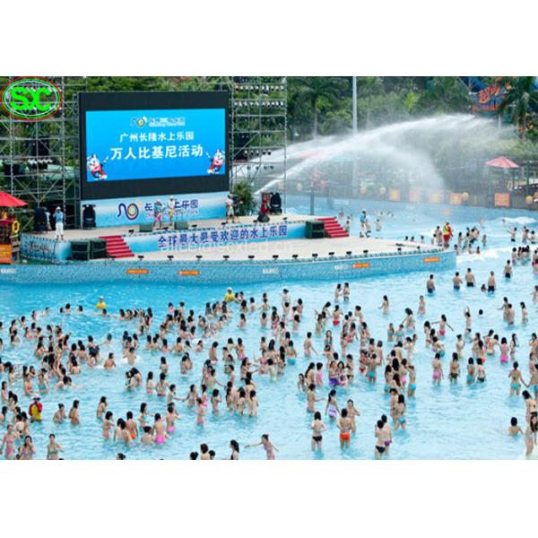 P10mm RGB Outdoor LED Display with IP65 Waterproof on water pool IP65