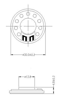 30mm mylar speaker 30*4.8 DVD speaker Intercom speaker DXI30N-A