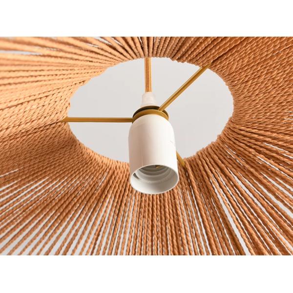 Wabi-sabi style rope chandelier simple creative bedroom living room lamp hand-woven Japanese retro homestay restaurant lamp