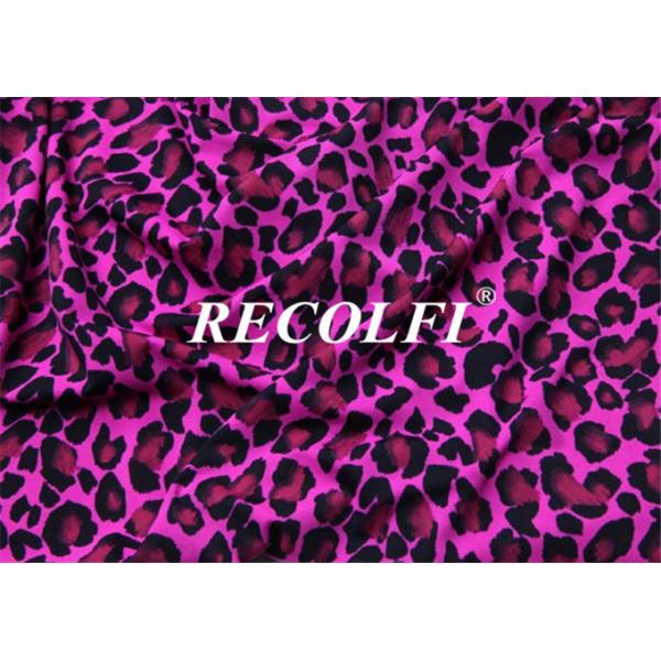 Pinky Leopard Print Gym Suit Women's Activewear High Air Permeability 4 Way Stretch