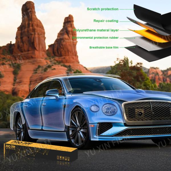Crystal Clarity TPU Paint Protection Film Anti UV Clear Car Body Wrap Film 190
