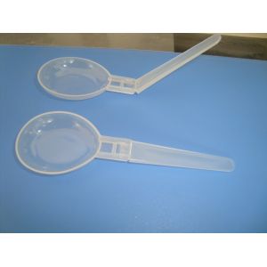 China plastic disposable spoon tableware Folding spoon for soup on sale