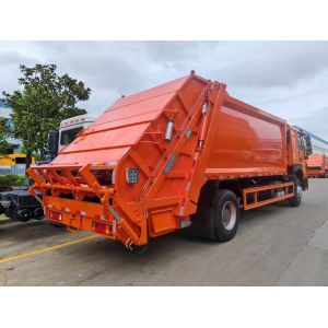 4x2 Japanese Sinotruck Howo Garbage Compacted Truck With 10 Cbm To 12 Cbm Volume