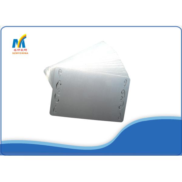 Buy Sublimation Metal Business Cards Blank With Sliver Butterfly Design at wholesale prices
