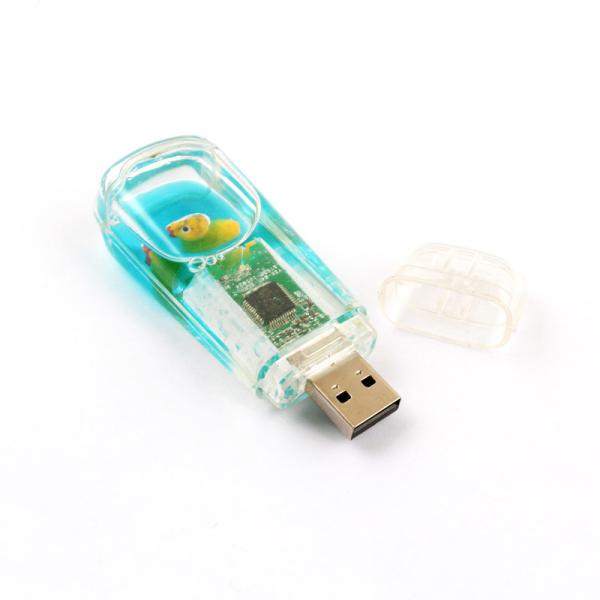 Plastic USB Stick Inside Put Liquid Usb Flash Drive Customized Boat Inside