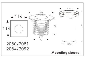 Warm White LED Underground Light With Cree COB 8W 15W Power Two Years Warranty