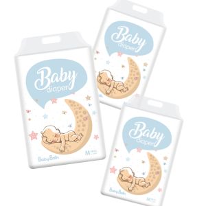 Custom Magic Tape Disposable Baby Diaper Colorful Non Woven Fabric