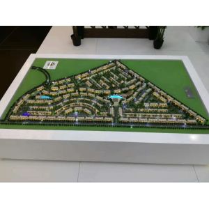 Mini Plastic Architectural Model , LED Light Physical Model Architecture