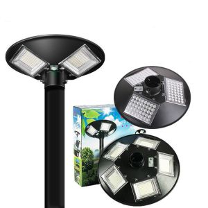 High Bright Lighiting Source UFO Solar Post Light 250W For Garden Lighting